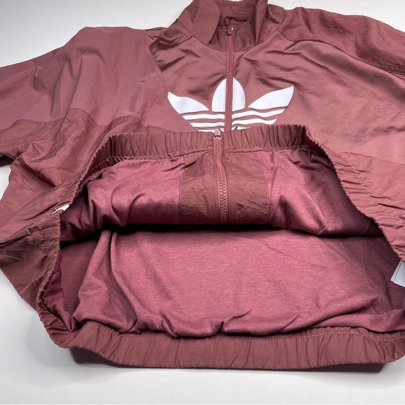 Adidas Track Jacket Full Zip Trefoil Mauve Outdoor Athletic Street Running New - Picture 6 of 16